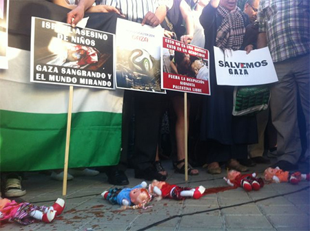 protesta ante la embajada israeli en madrid